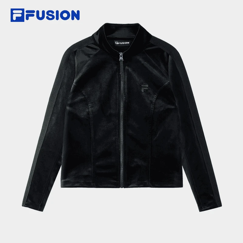 FILA斐乐正品女装春季修身百搭翻领运动时尚针织外套舒服穿搭