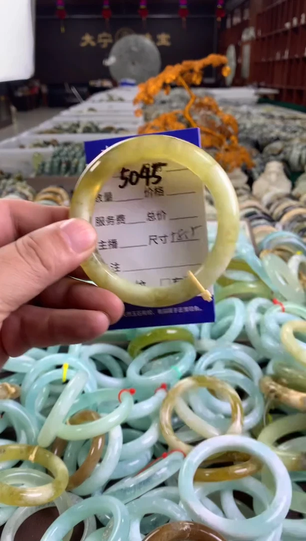 蛇纹石玉未镶嵌手镯5045