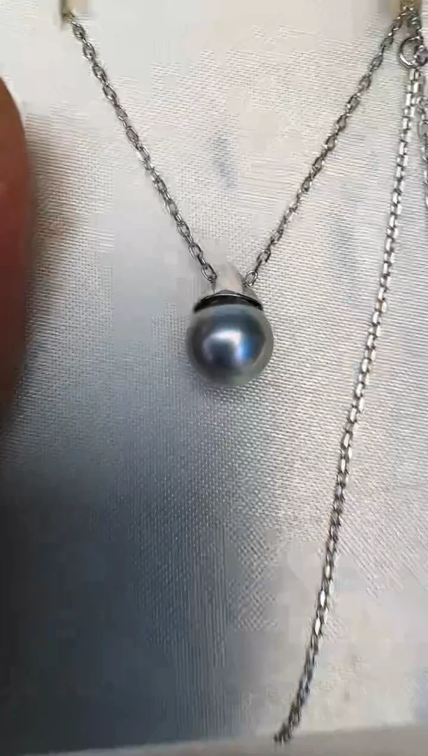 海水珍珠银S925镶嵌颈饰套链