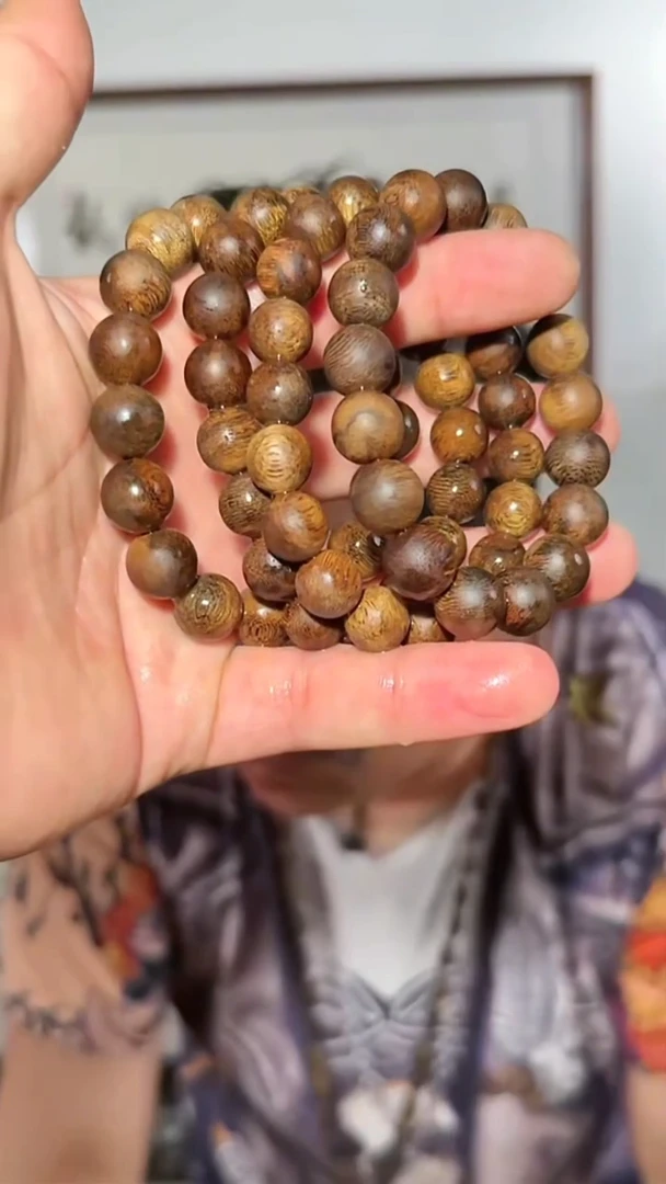 沉香手串35号沉水尖峰岭16g1.2多样性发一