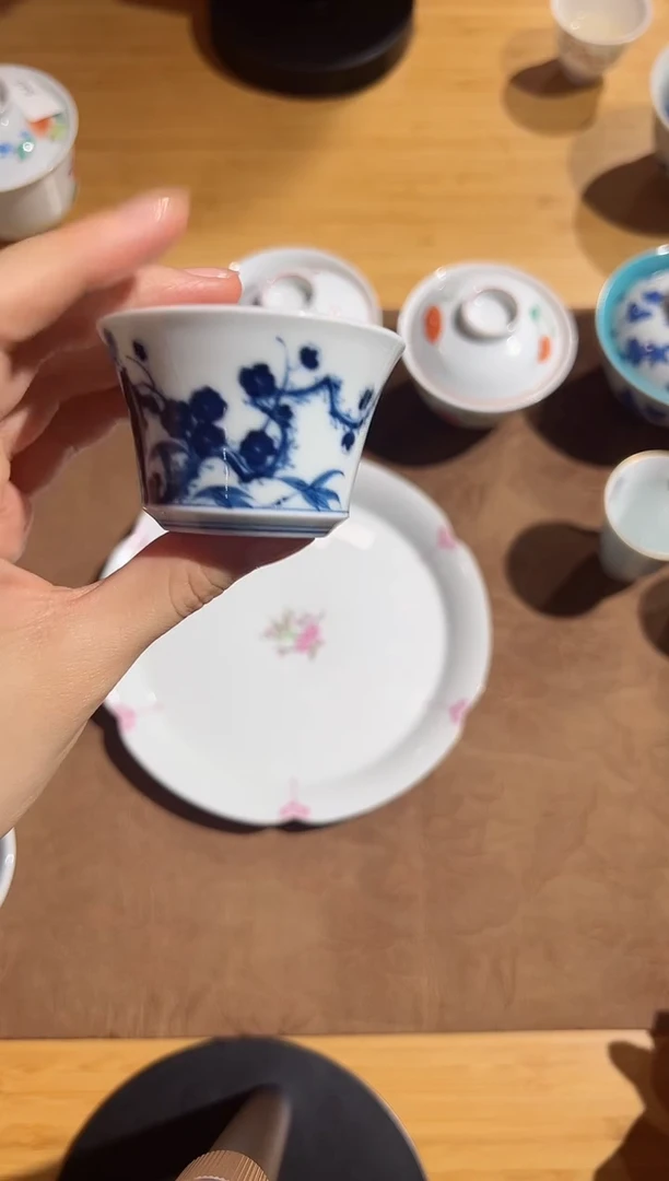 雨后 湛蓝系列 松竹梅 品杯