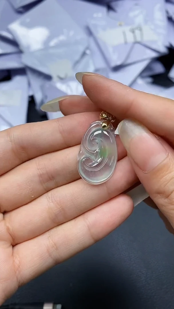 翡翠未镶嵌颈饰一物一图（带扣头）3