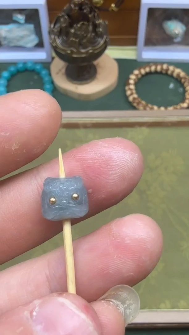 配石翡翠翡翠醒狮1.0单颗