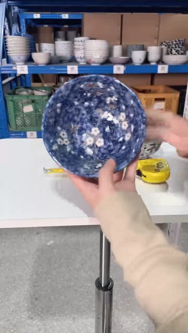 陶瓷蓝雪白樱【1支】5.7英寸斗笠碗