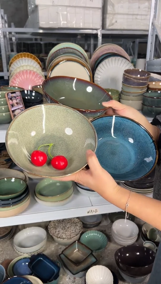 陶瓷外贸尾货瑕疵满20包邮重瑕特价孤品清仓X3菜碗组合