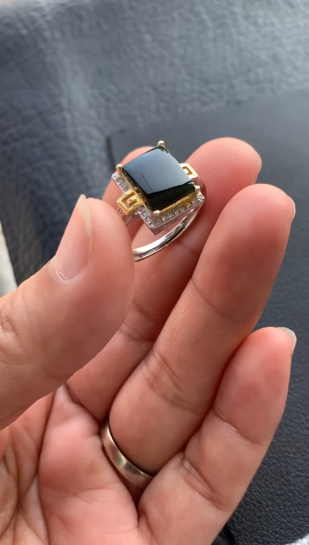 【闪购商品】翡翠颈饰未镶嵌墨翠戒指520+52