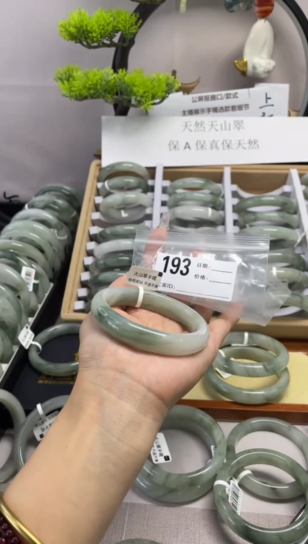 石英质玉（天山翠）手镯未镶嵌193