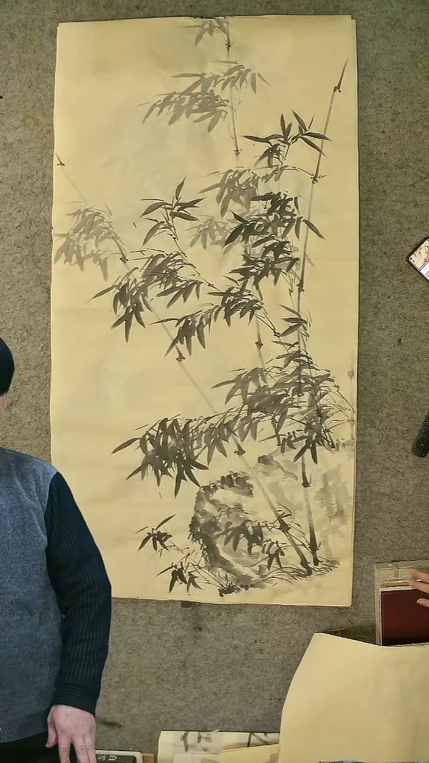 书法四尺整张  墨竹  69*138cm