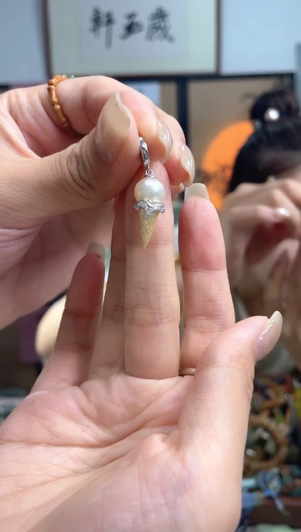 未镶嵌耳饰海水珍珠程*多样性发货其中发一