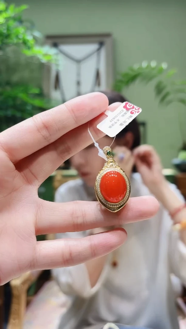银S925镶嵌吊坠南红玛瑙南红吊坠Z多样性发货