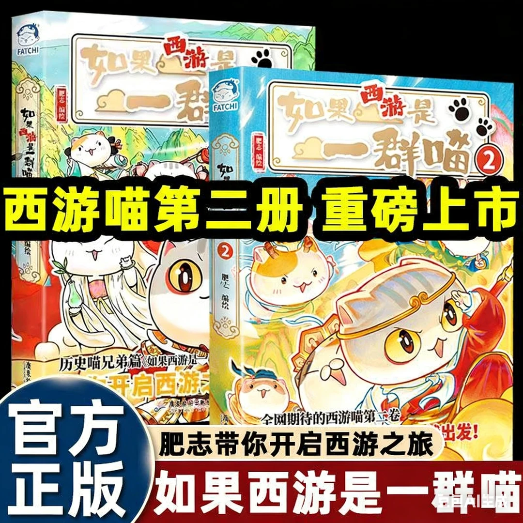 【正版现货】如果历史是一群喵全套16册晚清残晖如果西游是一群喵2