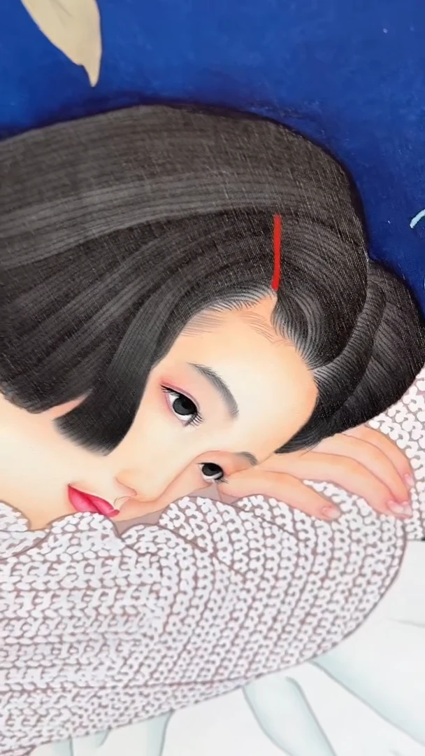 国画龙*智梅清绘画8pc绢本人物