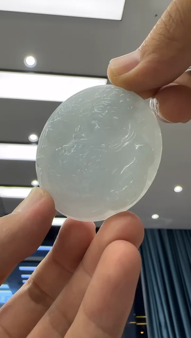 颈饰未镶嵌翡翠天然翡翠A货孤品一件