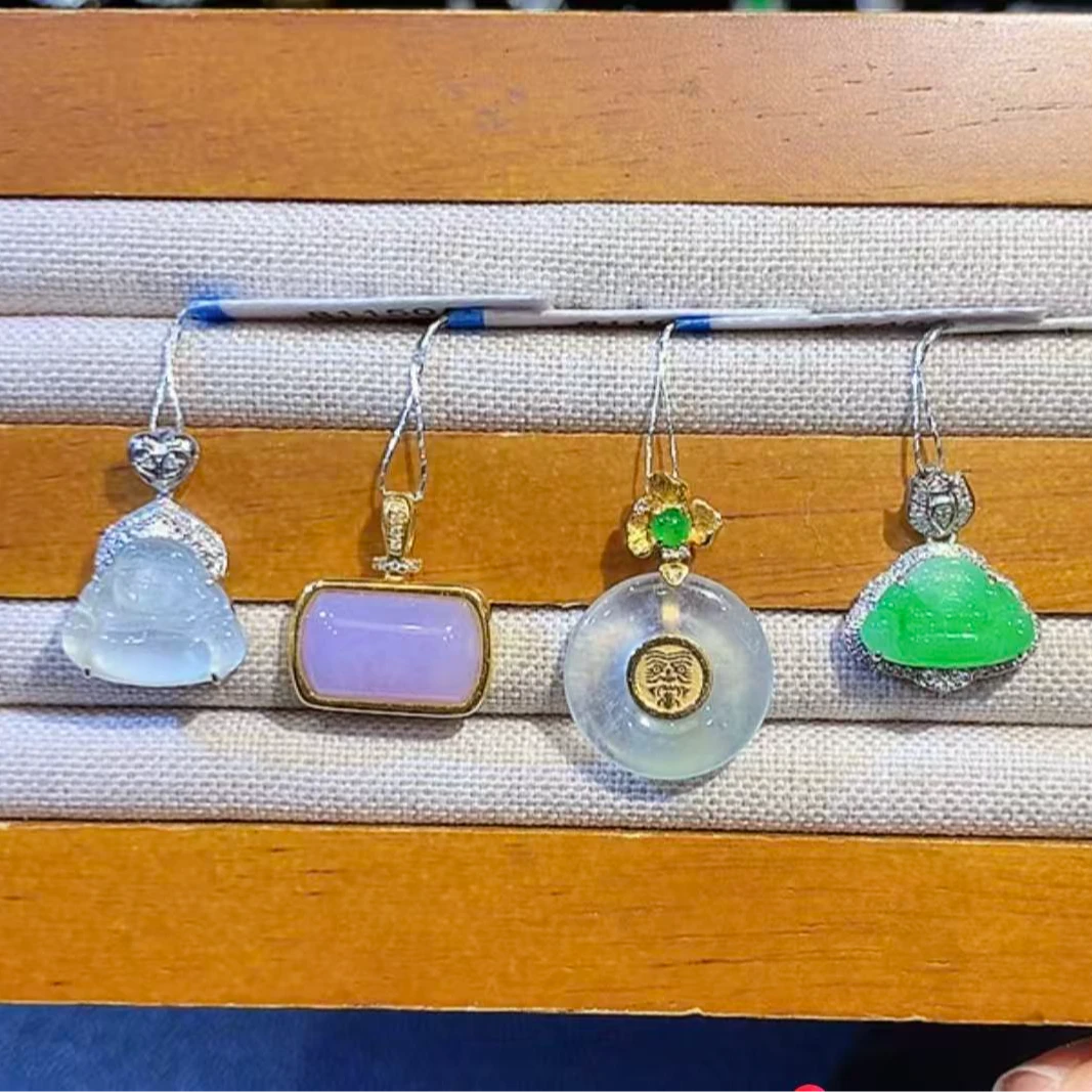 18K 翡翠A货翡翠吊坠 5 团购  多样性发其一