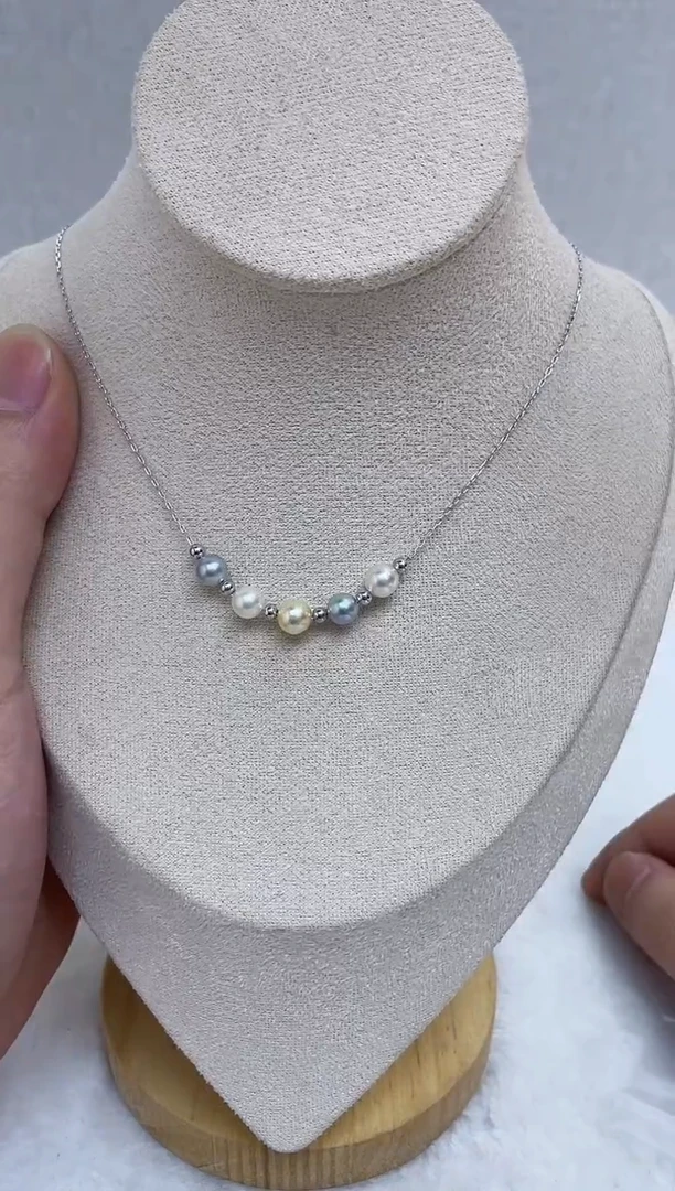 颈饰银S925镶嵌海水珍珠