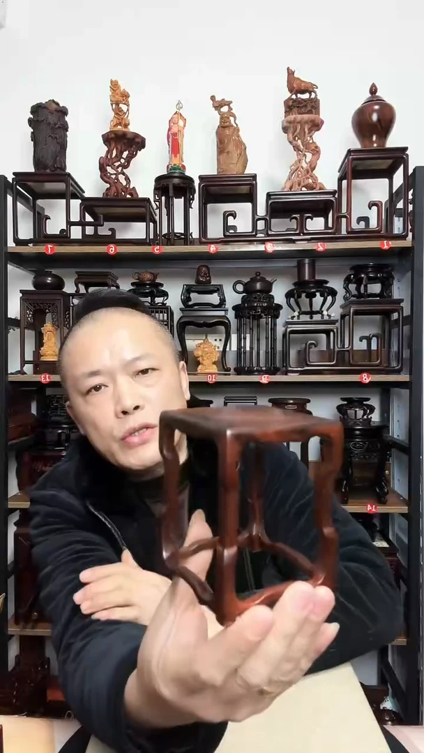 紫砂底座木8正方10高