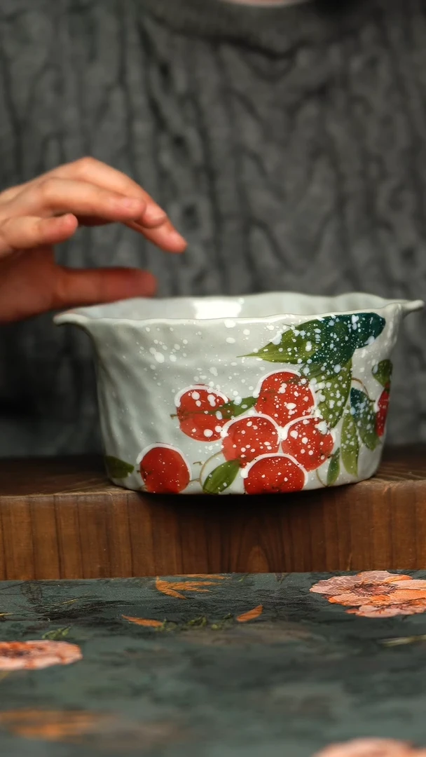 杯釉下彩手工手绘同款陶器