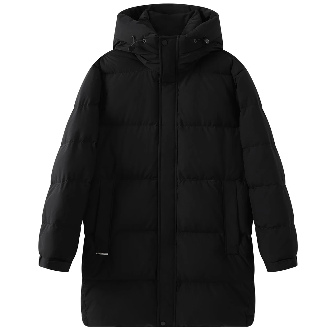 C156双层领保暖潮流外套加厚商务男羽绒服