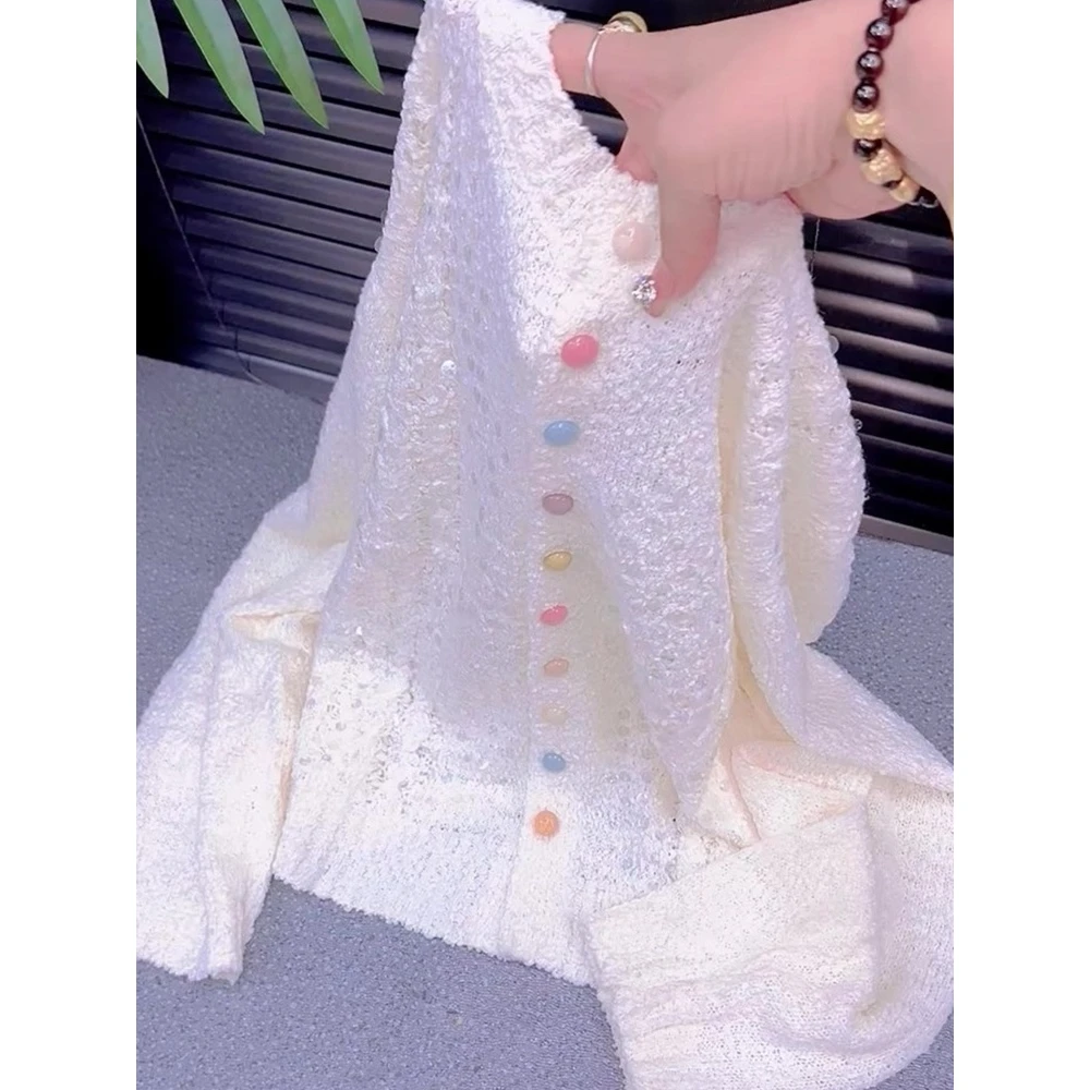 2025秋季高级感别致独特小众设计欧货休闲洋气单排扣针织衫上衣女