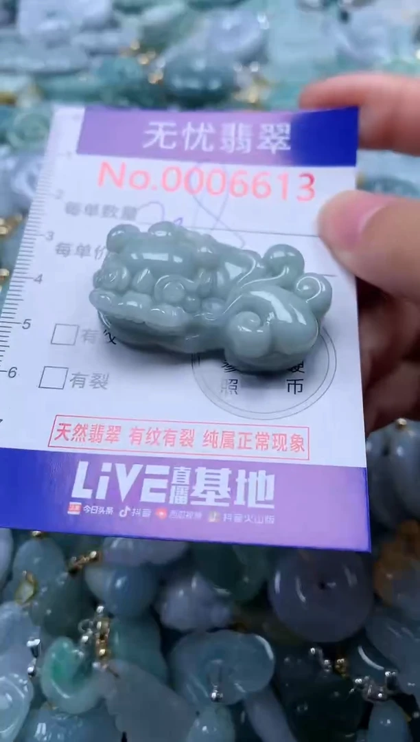 翡翠未镶嵌吊坠(不含链)6613