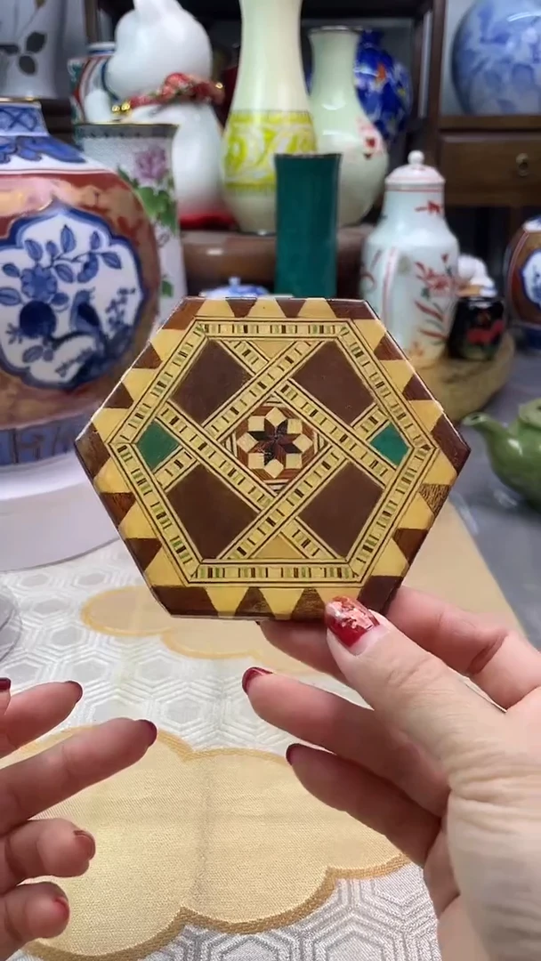 【闪购商品】盘寄木细工壶承一一