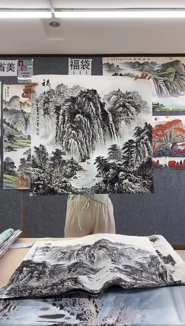 国画福利！沈泳江手绘 四尺斗方68*68cm