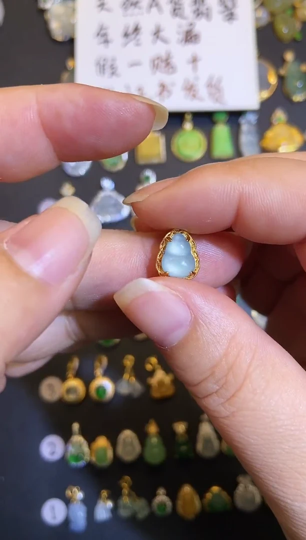 吊坠(不含链)银S925镶嵌翡翠1