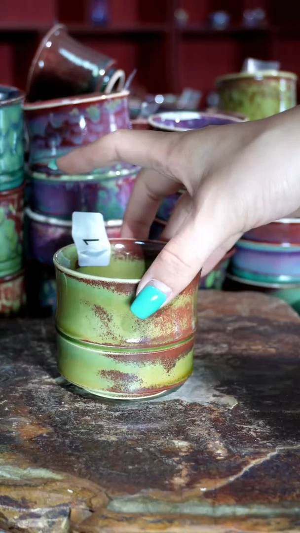 摆件精品窑变钧瓷茶器