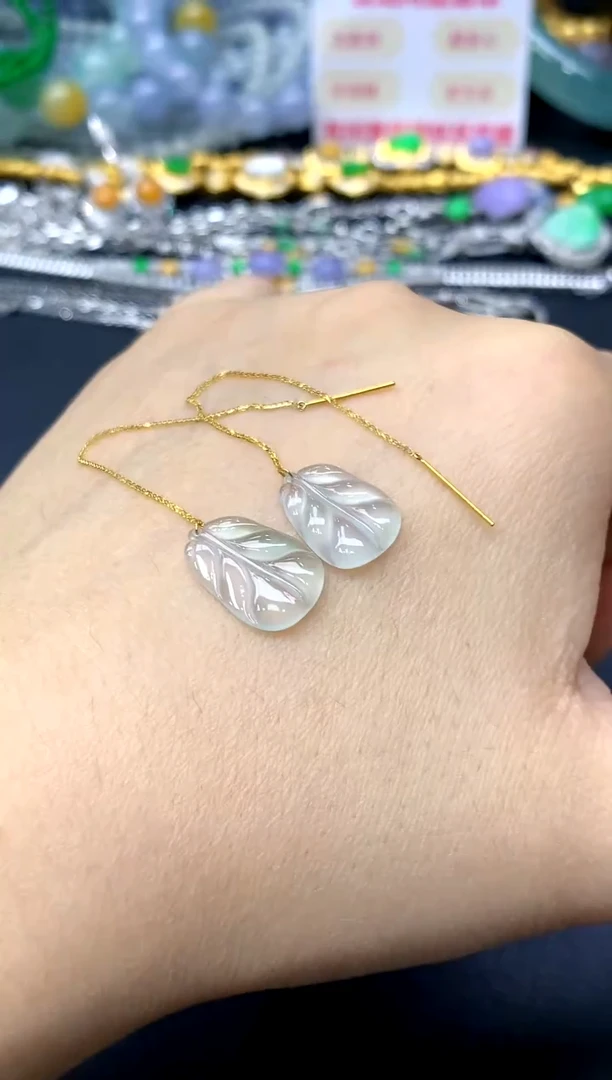 18K金镶嵌翡翠耳饰6-中国好珍宝