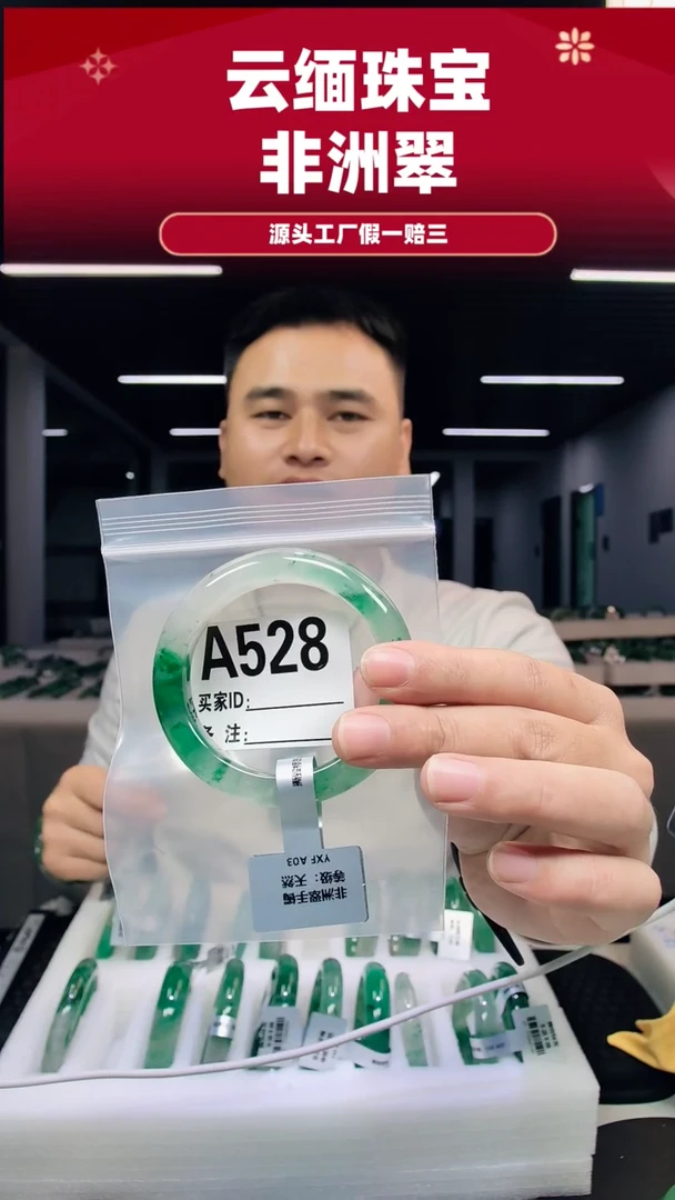 未镶嵌手镯石英质玉（非洲翠）56圈口A528