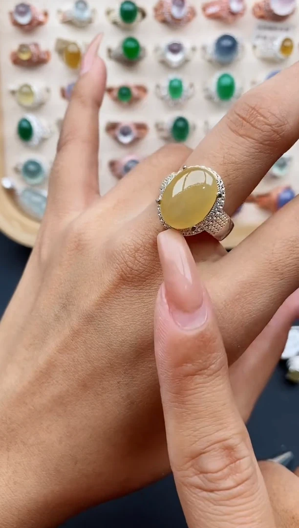 翡翠戒指未镶嵌缅甸天然A货翡翠22   2-10