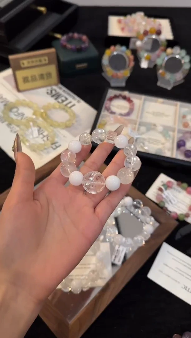 合金手链水晶白阿赛手链x3280