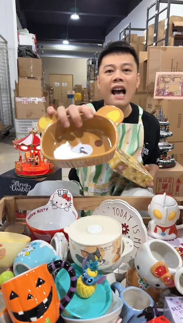 瓷片原盒熊弟深碗