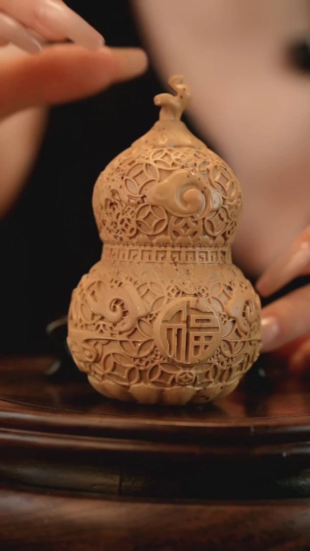 寿山石葫芦纳福摆件