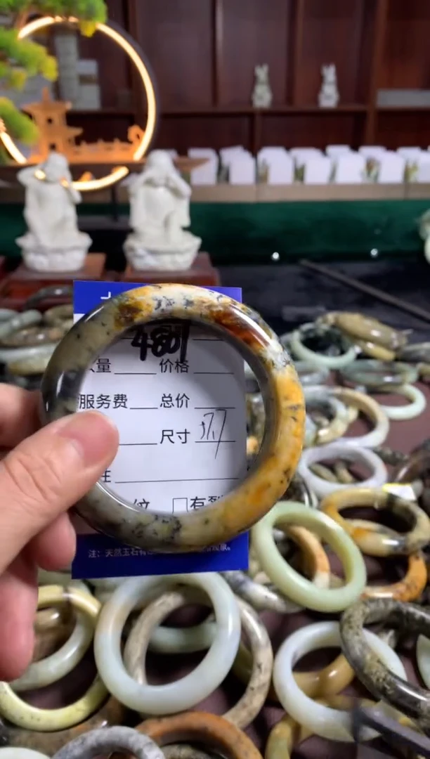 蛇纹石玉未镶嵌手镯4801