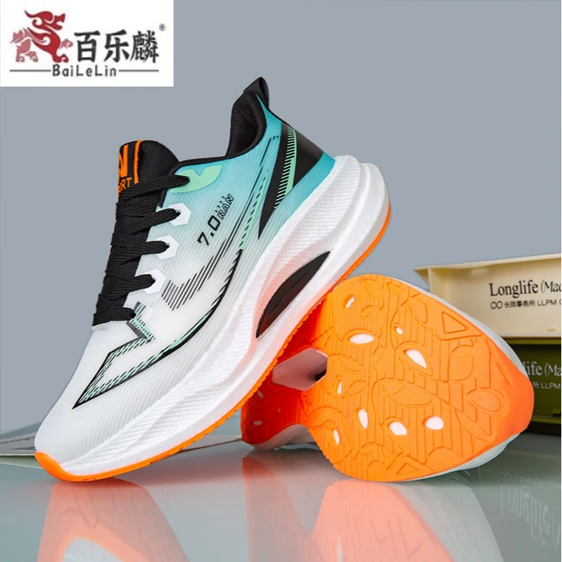 百乐麟情侣款透气跑步鞋子男女款马拉松跑鞋网面鞋作训学生运动鞋