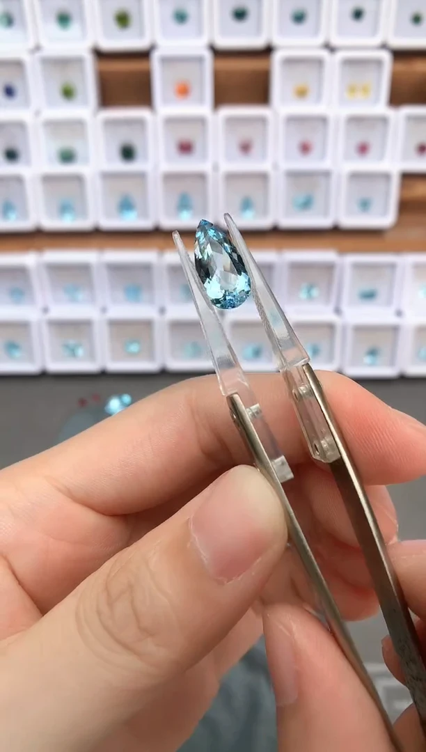 未镶嵌裸石定制海蓝宝石2.49ct 圣玛 02007