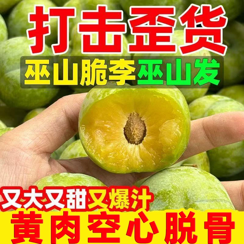 重庆巫山脆李脱骨青脆李新鲜应季水果脆甜爽口包邮