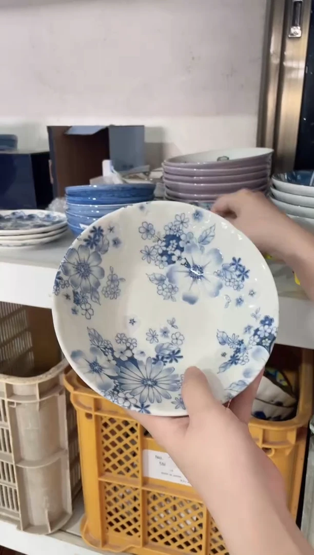 陶瓷花聚会钵碗 微瑕