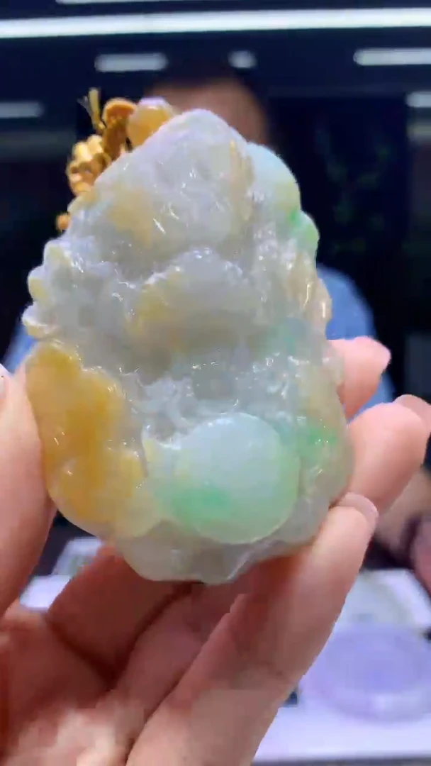 定制翡翠未镶嵌1101jj-毛货挂件24