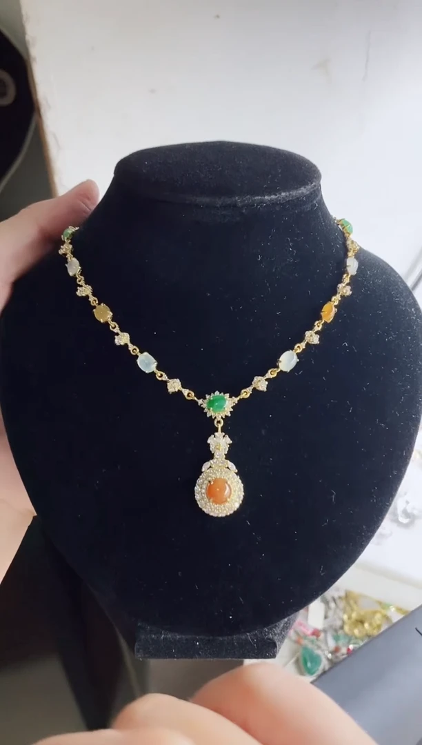 银S925镶嵌戒指翡翠1