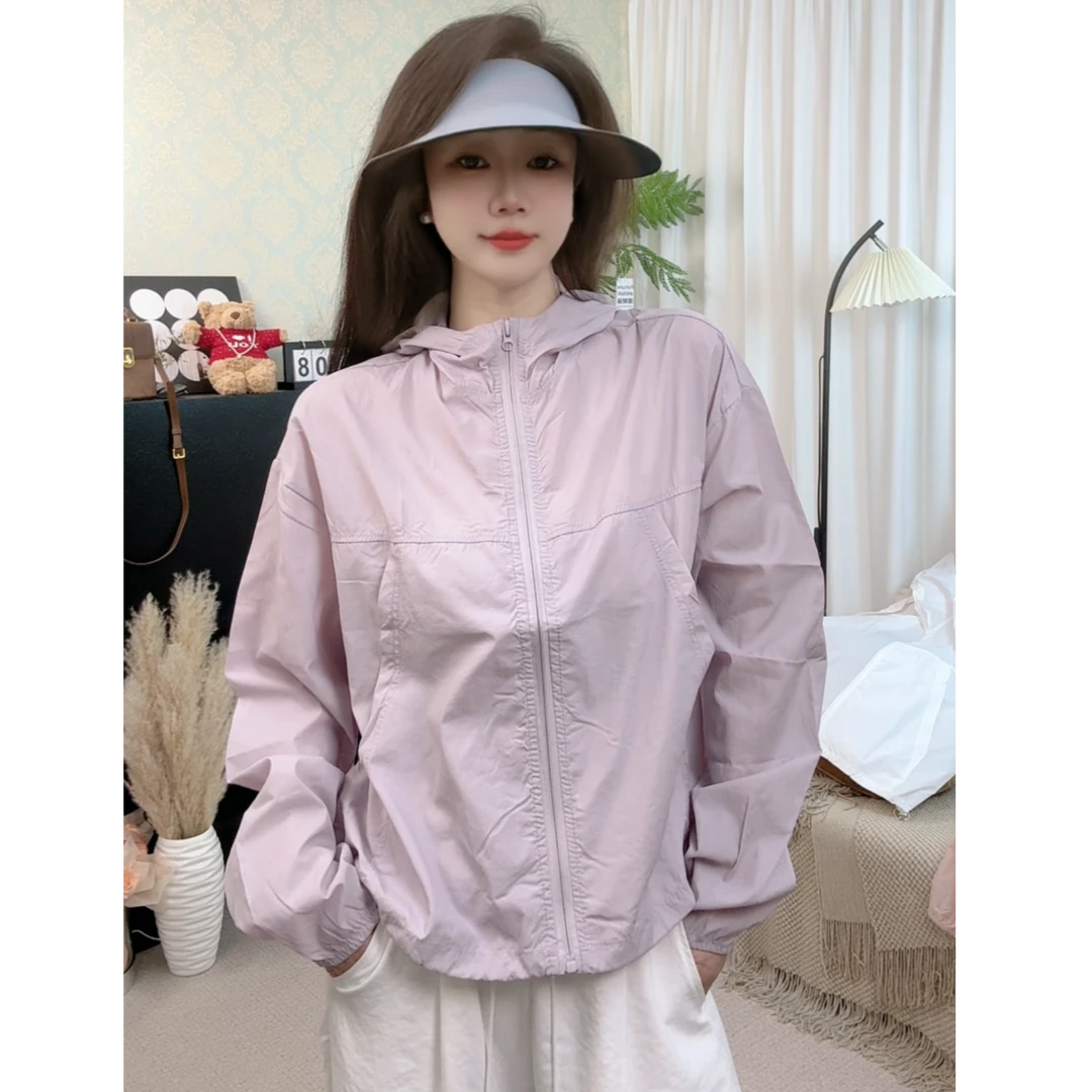 夏季防晒衣女新款2025小个子防紫外线透气时尚轻薄外套短款防晒服