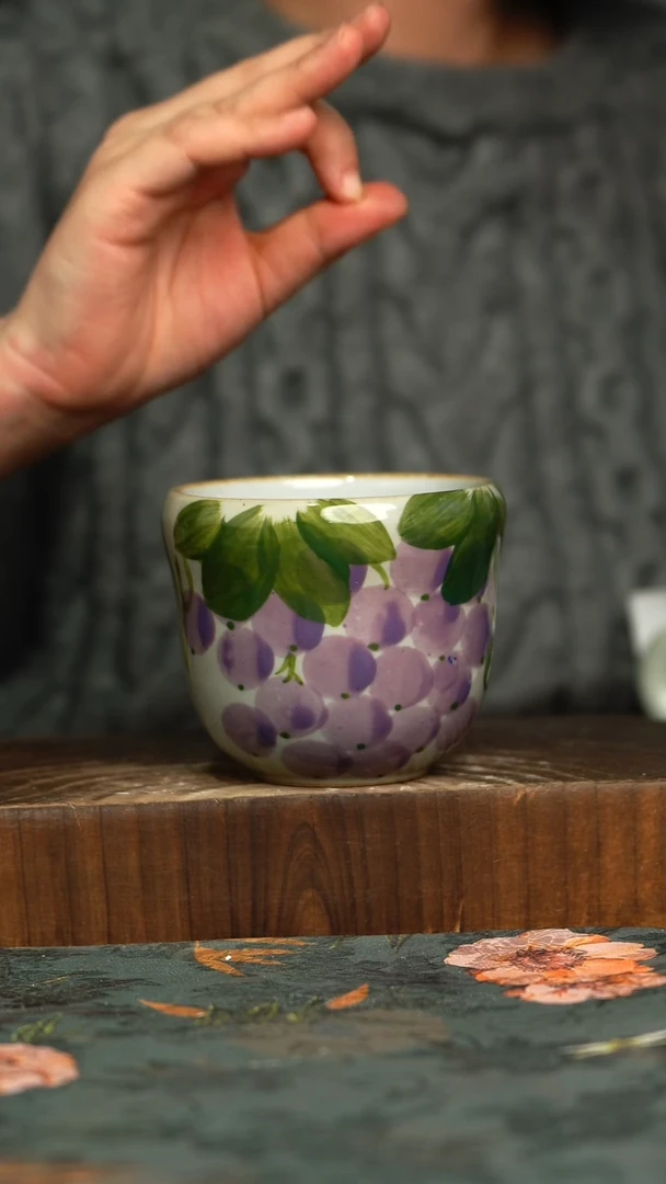 杯釉下彩手工手绘同款陶器