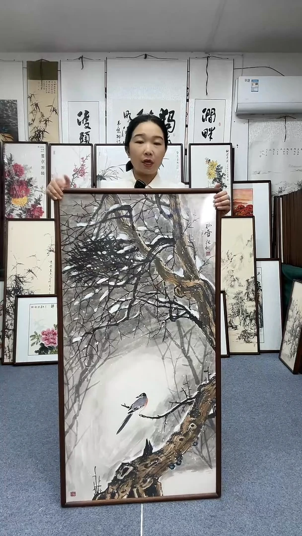 国画62*122实木画框京东包邮手绘