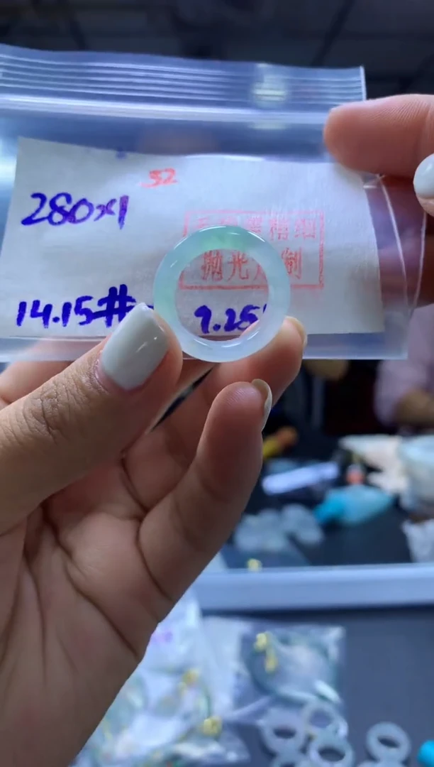 未镶嵌定制翡翠戒圈#280元-毛货需精细抛光