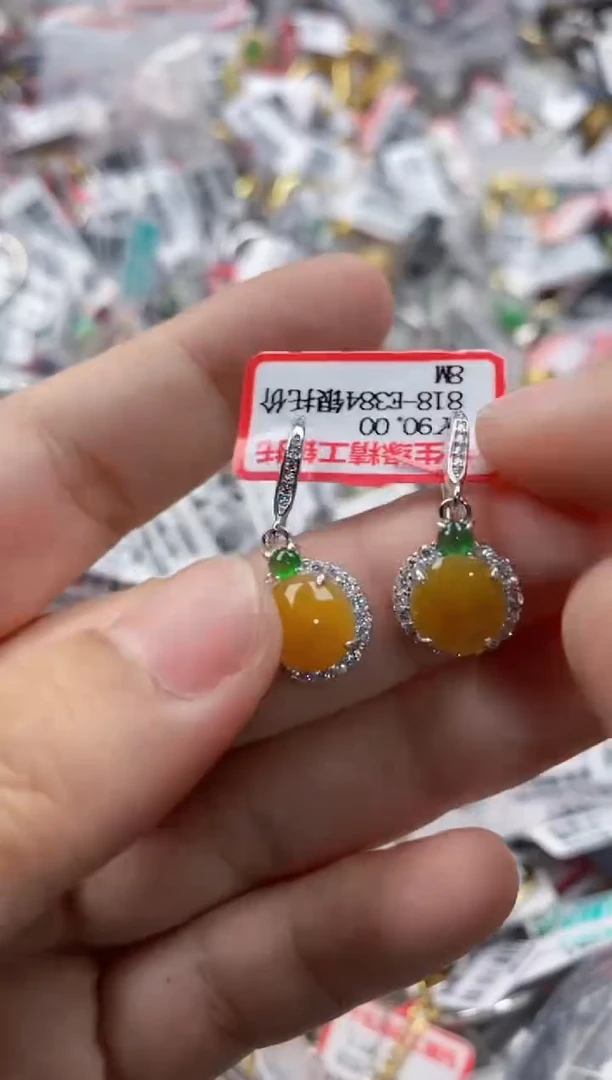 银S925镶嵌戒指翡翠444    4