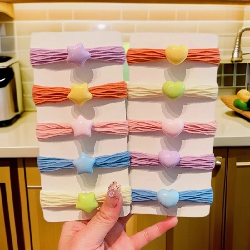 儿童小女孩女童丸子头毛巾圈头绳扎马尾发圈发圈不伤发发绳糖果色