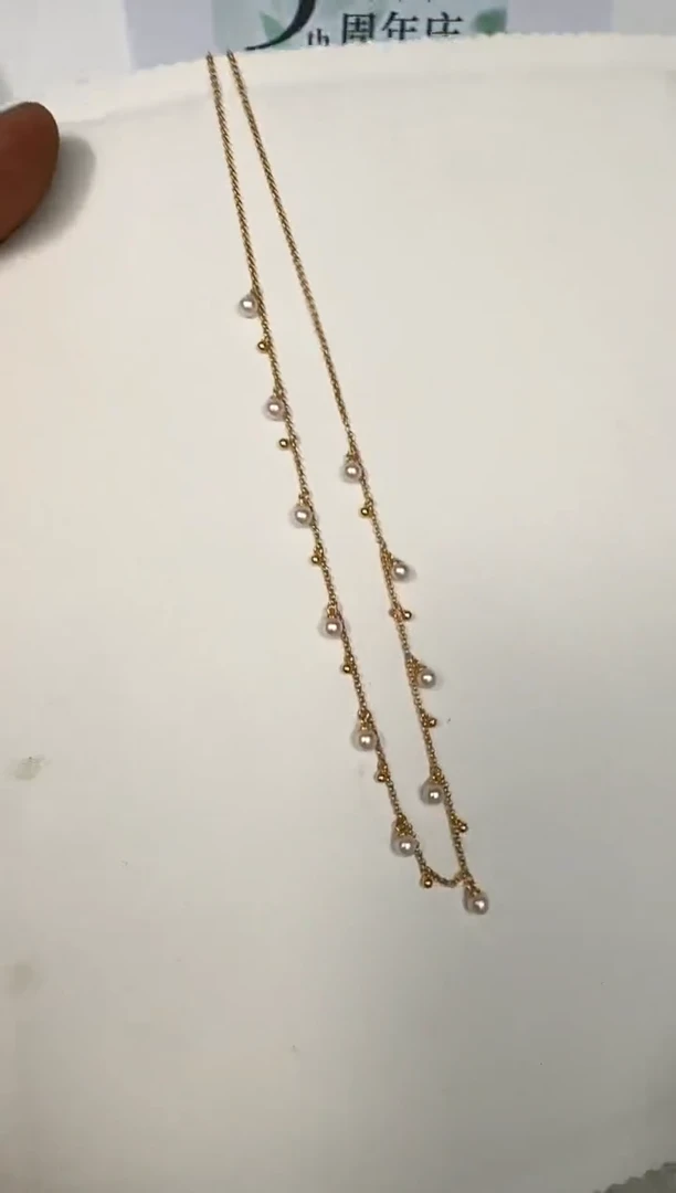 颈饰银S925镶嵌海水珍珠项链