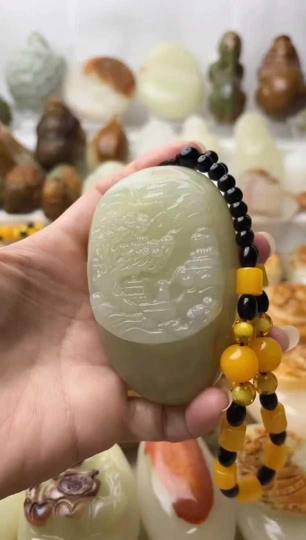 石材古青石棉纹正常不退换山水微瑕