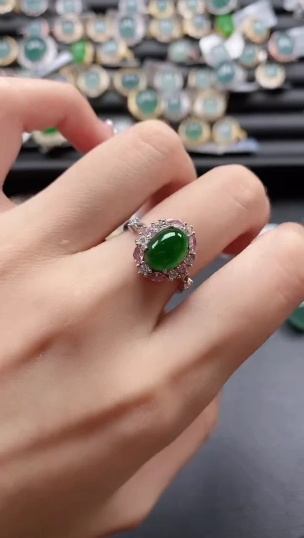 【闪购商品】翡翠戒指银S925镶嵌51151